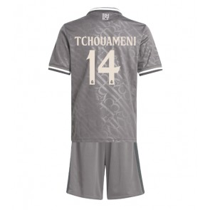 Real Madrid Aurelien Tchouameni #14 Dětské Alternativní dres komplet 2024-25 Krátký Rukáv (+ trenýrky)